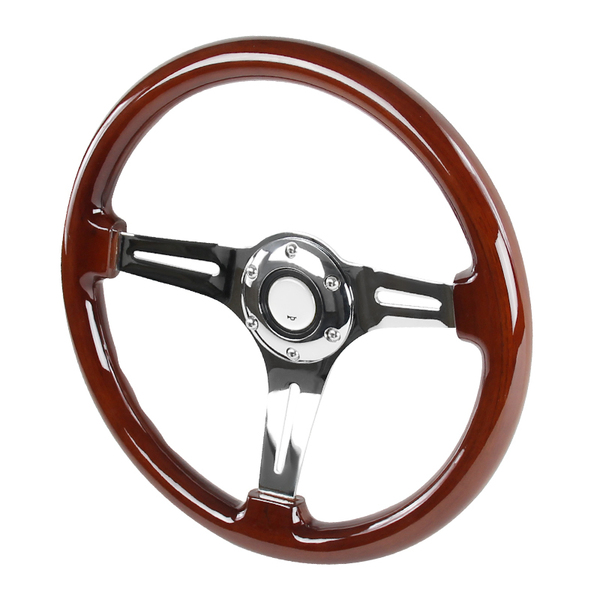Spec-D Tuning 350Mm Wooden Steering Wheel SW-112-W-SD